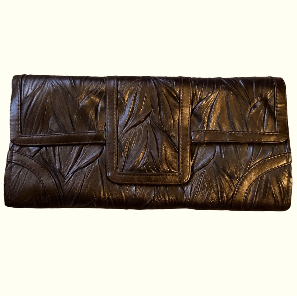 Jessica McClintock bronze/brown clutch/shoulder bag